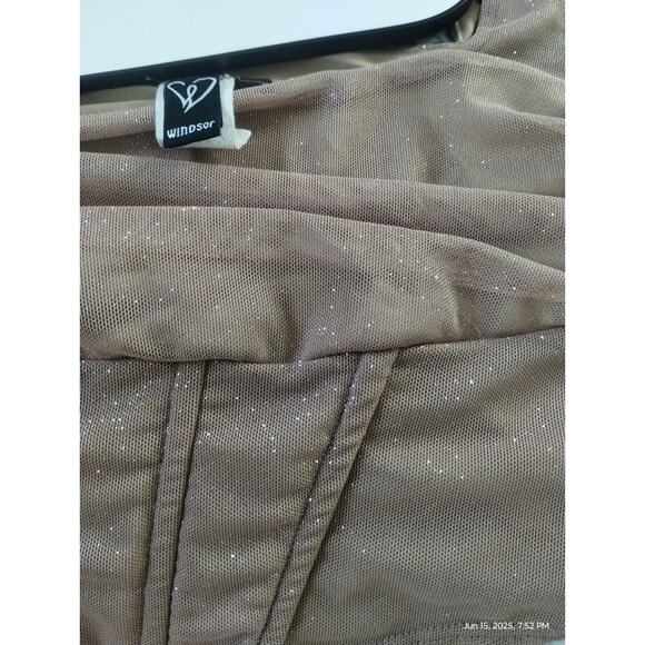 Y2K Windsor Women's Small Mesh Corset Bustier Crop Whimsical Shimmer Top Party - Picture 12 of 12